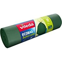 Vileda Ecobag Reforzada Bolsa de Basura- 15 Unidades- Plástico- Verde- 6x6x21.5 cm